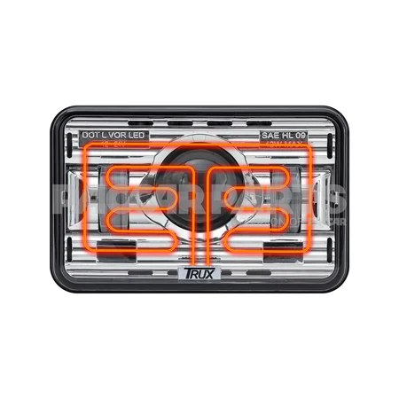 4″ x 6″ Heated LED Projector Headlight (High Beam) 2400 Lumens